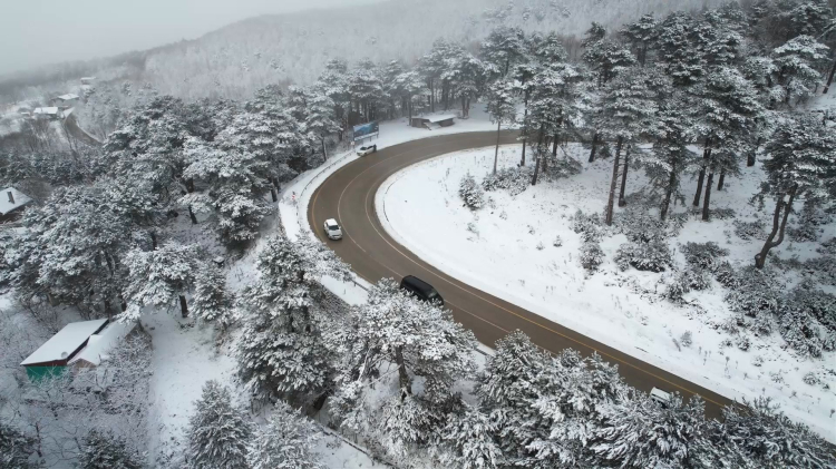 Beyaz gelinliğini giyen Uludağ yollarında büyüleyici manzara!-Bursa Hayat Gazetesi-2