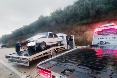 Bursa’da yağış kazayı getirdi: Araç şarampole uçtu, 1 yaralı!