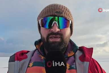 ‘Kuş cenneti’ Arin Gölü tamamen dondu