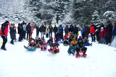 Bursa Kestel’de ilk kar festivali yoğun ilgi gördü
