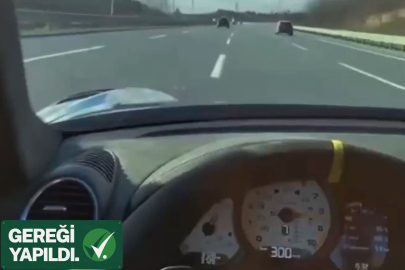 300 kilometreyi aşan hız ve drift yapan sürücüye “Gereği Yapıldı”