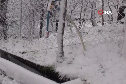 Sakarya’da soğuk hava ve kar manzarası!