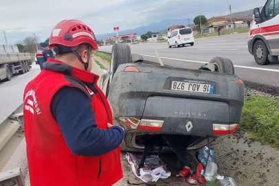 Balıkesir–Bursa yolunda kaza! Sürücü kontrolünü kaybetti