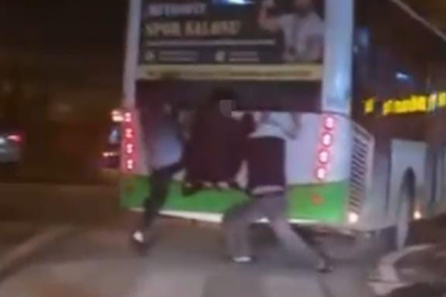 Bursa'da tehlikeli yolculuk kamerada!