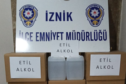 Bursa İznik’te 135 litre kaçak etil alkol ele geçirildi!