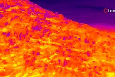 Elazığ’da dağ keçileri termal drone ile takip edildi