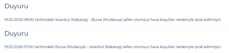 Olumsuz hava BUDO seferlerini vurdu!-Bursa Hayat-2