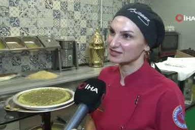 Soğuk havada sıcak lezzet! Ezmeli künefeye yoğun ilgi