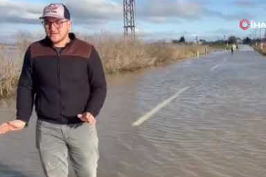 Taşkın ulaşımı vurdu! Küplü–Adasarhanlı yolu kapandı