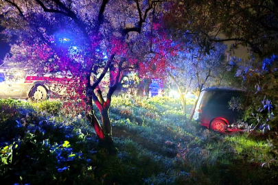 Bursa’da çarpmamak için manevra yaptı bahçeye uçtu