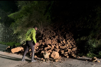 Bursa'da son yağışların etkisiyle toprak kayması yaşandı