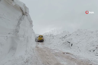 Van Başkale’de 3 metrelik kar tünelleri!