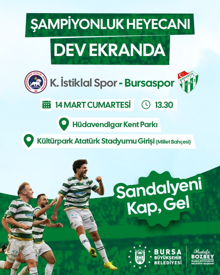 Bursaspor maçı için dev ekran kurulacak -Bursa Hayat-2