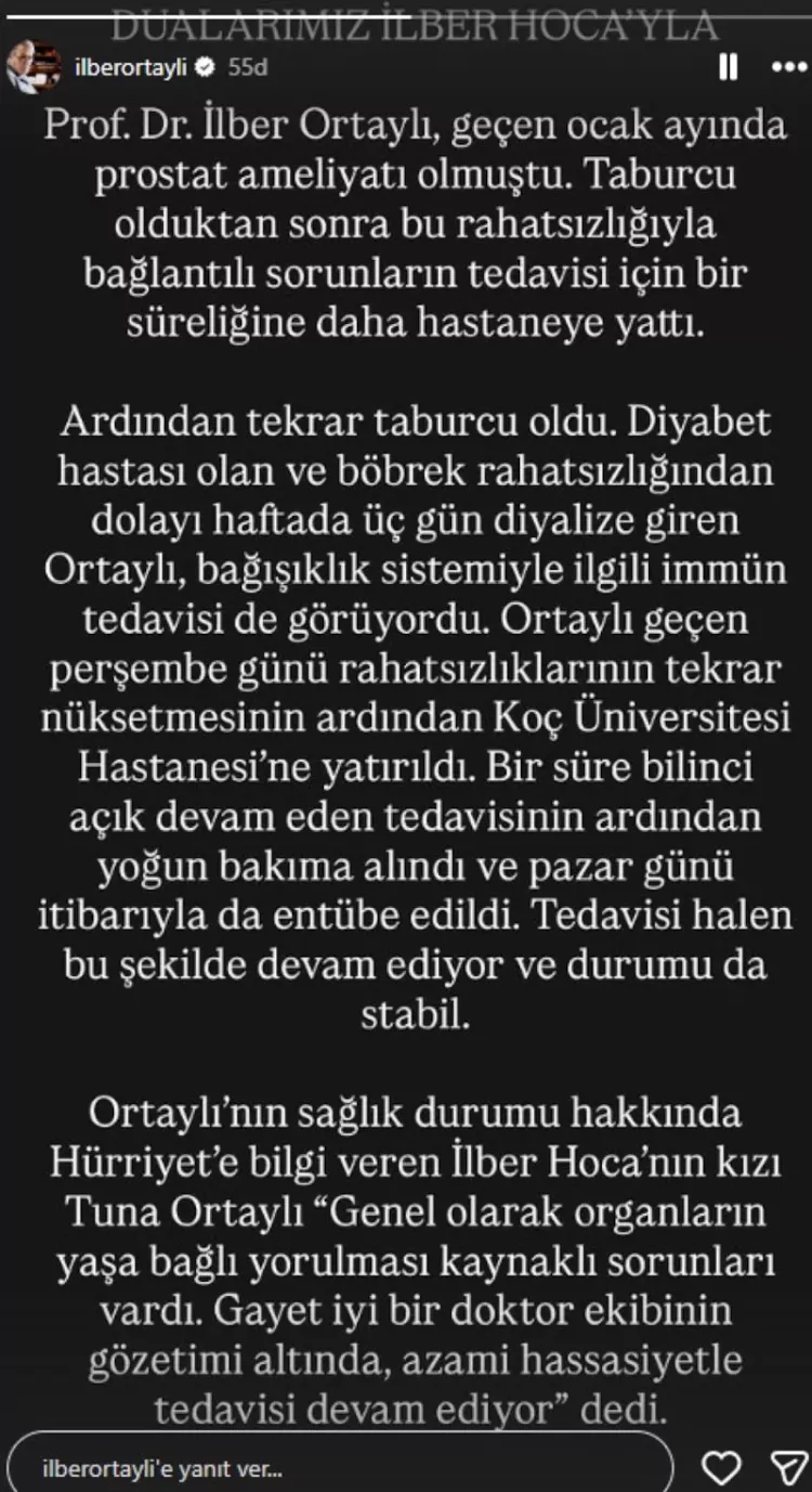 İlber Ortaylı’dan endişelendiren haber: Entübe edildi!-Bursa Hayat-3