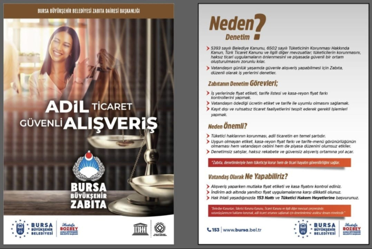 Bursa’da zabıta ekiplerinden tüketici hakları bilgilendirmesi-Bursa Hayat-4