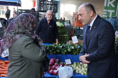 Bayram sonrası kurulan ilk halk pazarına yoğun ilgi