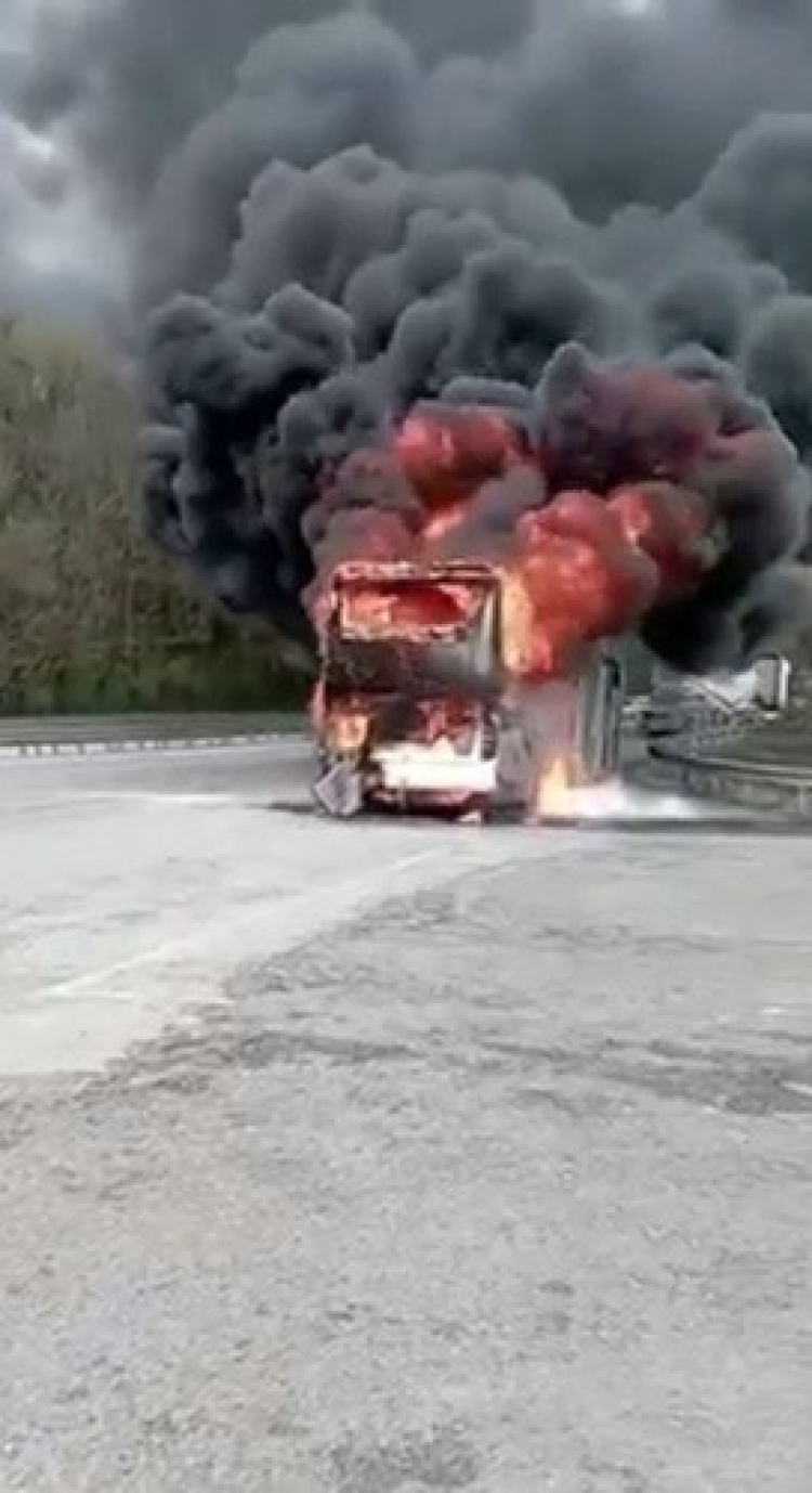 Bursa-Yalova yolunda otobüs motoru alev aldı: İtfaiye müdahale etti!-Bursa Hayat-2