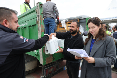 Bursa’da çiftçilere hibeli damla sulama borusu ve sıvı gübre desteği