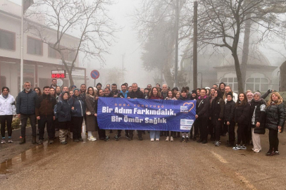 Bursa’da kanser farkındalığına karşı 7,5 kilometre yürüdüler