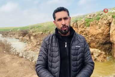 Dere suyu girdapta kayboluyor