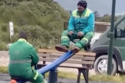 Osmangazi’de temizlik işçilerinden renkli mola anları!