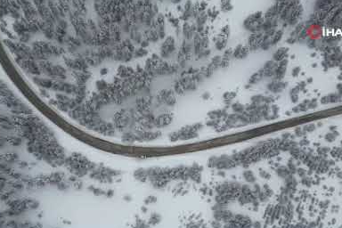 Kars-Erzurum karayolunda görsel şölen