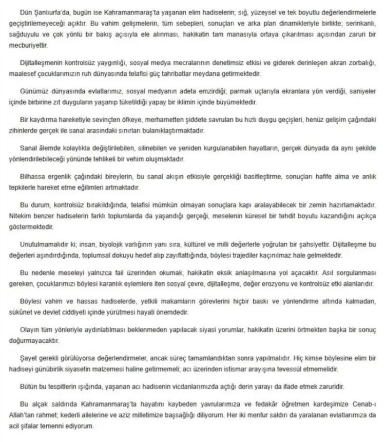 Şanlıurfa ve Kahramanmaraş saldırılarına ilişkin Bahçeli’den açıklama!-Bursa Hayat-2