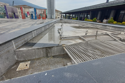 Osmangazi Meydanı'ndaki süs havuzuna aylar sonra el atıldı