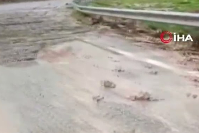 Siirt’te yağış alarmı: Yol çöktü!