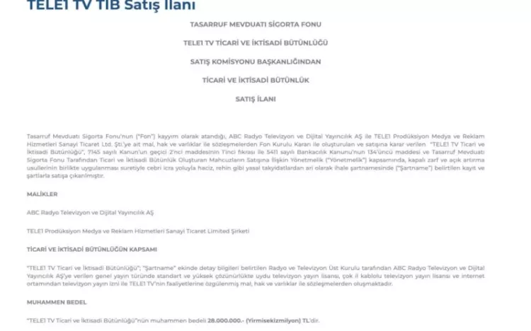  TELE1’de süreç derinleşti: Satış süreci resmen başlatıldı!-Bursa Hayat-3