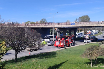 Bursa yönünde trafik kilit: Çevre yolunda korkutan atlama girişimi!