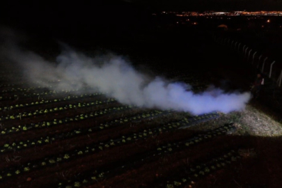 Erzincanlı çiftçilerin donla mücadelesi! Bahçelerde sabahladılar
