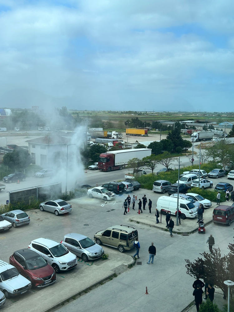 Bursa'da hastane otoparkında korku dolu anlar - Bursa Hayat -2