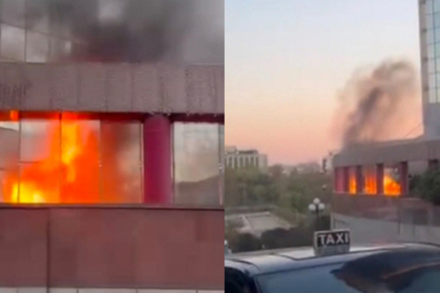 Elektrikli otomobil alevlere teslim oldu