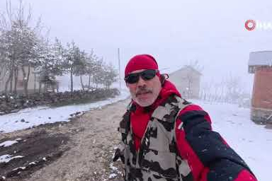Tokat'ta kış manzarası mest etti