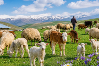 Ardahan'da kış bitti, sürüler yaylaya indi!