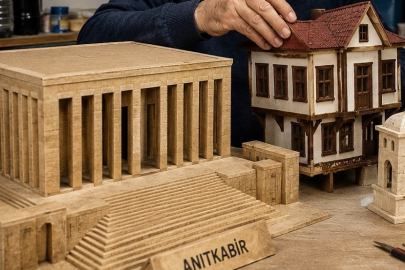 Atık malzemeler sanat eserine dönüştü!