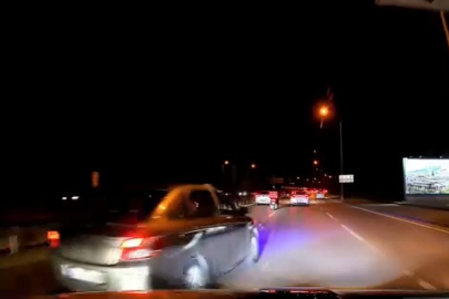 Bursa’da trafikte tehlikeli makas anları kamerada