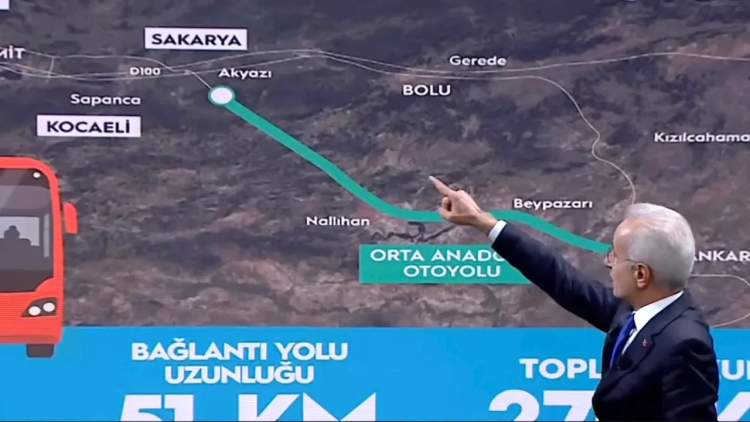 AKYAZI–ANKARA HATTI BURSA TRAFİĞİNİ DE ETKİLEYECEK