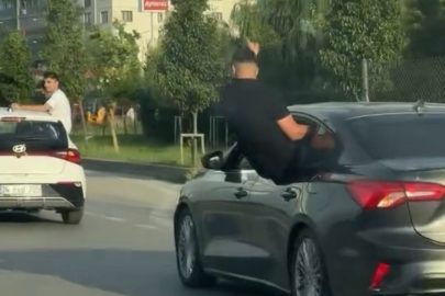 Bursa’da trafiği tehlikeye atan konvoy