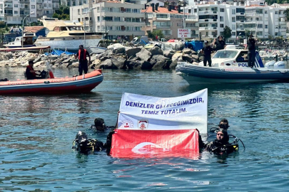 Bursa'da dalgıç polisler denizin dibine indi: Çıkan atıklar şaşırttı