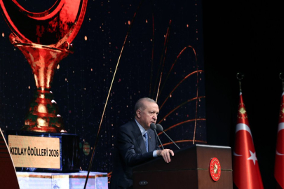 Cumhurbaşkanı Erdoğan Türk Kızılay Ödülleri Töreni’nde konuştu