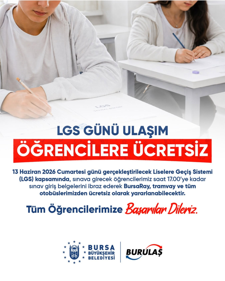 Bursa’da sınav günü ulaşım ücretsiz! - Bursa Hayat - 3