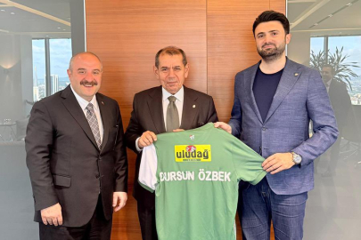 Bursaspor Başkanı Enes Çelik’ten Galatasaray Başkanı Dursun Özbek'e ziyaret