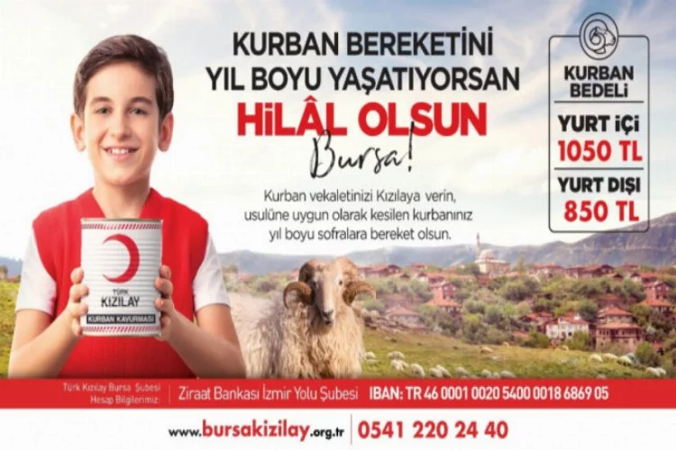 Türk Kızılay Bursa Şubesi bu yıl da kurban bereketini yaşatacak
