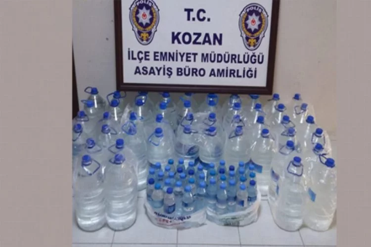 Adana'da 259 litre sahte içki ele geçirildi