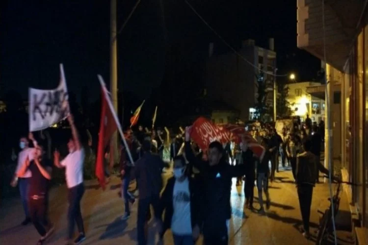 Bursa'da Filistin'e destek için yürüdüler!