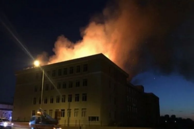 Edirne'de bir okulda yangın çıktı