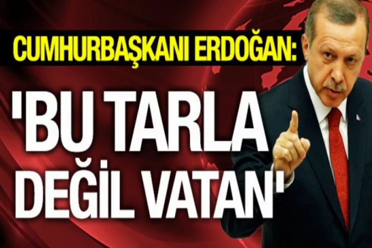 Cumhurbaşkanı Erdoğan: Bu tarla değil vatan!