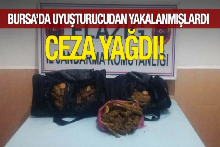 Bursa'da uyuşturucu ile yakalanan sanıklara ceza yağdı
